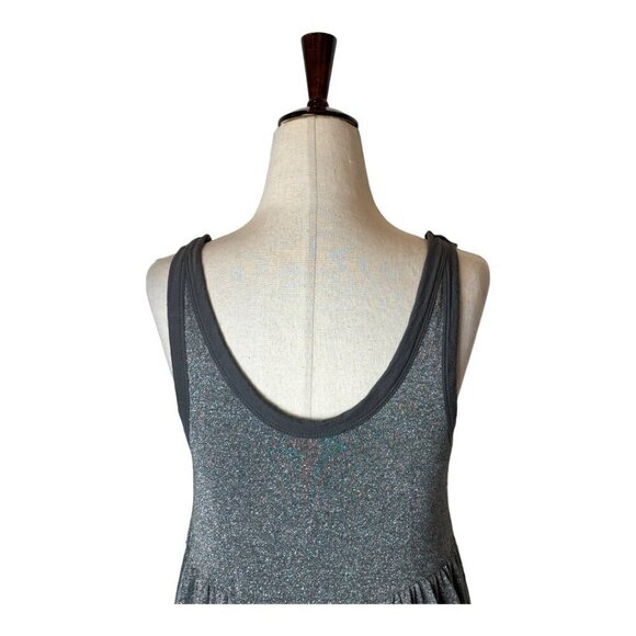 Free People Beach Dress Womens Small Silver Metallic Cruise Town Tank Mini - Picture 6 of 11